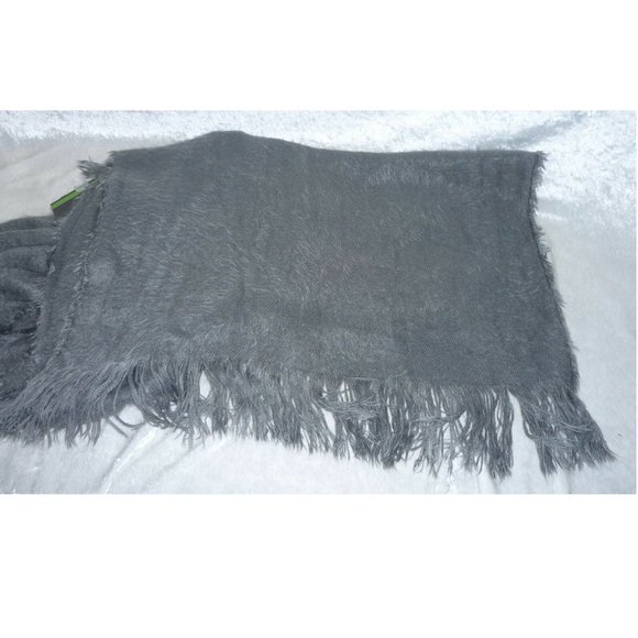 Women's Scarf Mixit Brushed Yarn Oblong Long Grey NEW - Picture 3 of 4